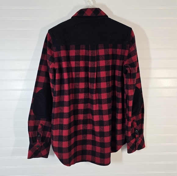 NWOT Faherty Daly Shirt Red Collins Plaid Medium Button Up - Picture 6 of 9